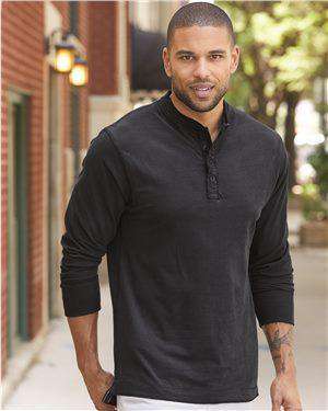 Brand: J. America | Style: 8244 | Product: Vintage Brushed Jersey Henley