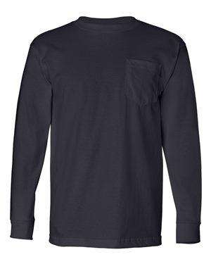 Bayside Men's USA-Made Pocket Long Sleeve T-Shirt - 8100