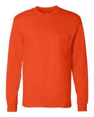 Hanes Men's Tagless® Pocket Long Sleeve T-Shirt - 5596