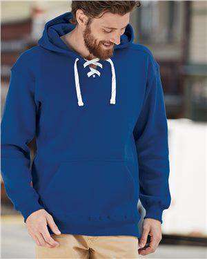 Brand: J. America | Style: 8830 | Product: Sport Lace Hooded Sweatshirt
