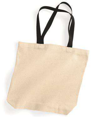 Brand: Liberty Bags | Style: 8868 | Product: 10 Ounce Gusseted Cotton Canvas Tote with Colored Handle