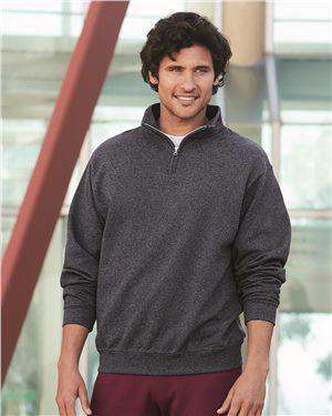Brand: JERZEES | Style: 995MR | Product: Nublend® Quarter-Zip Cadet Collar Sweatshirt