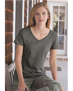 Brand: Hanes | Style: S04V | Product: Nano-T Women's V-Neck T-Shirt