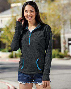 Brand: J. America | Style: 8617 | Product: Women's Cosmic Fleece Quarter-Zip Pullover