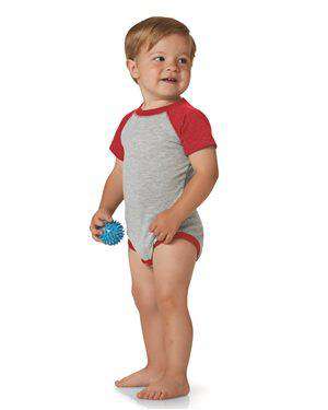 Brand: Rabbit Skins | Style: 4430 | Product: Infant Baseball Fine Jersey Bodysuit
