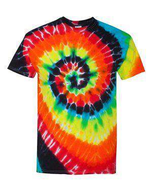 Dyenomite Men's Multi-Color Spiral Tie-Dye T-Shirt - 200MS