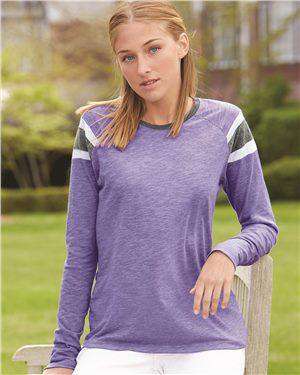 Brand: Augusta Sportswear | Style: 3012 | Product: Women's Long Sleeve Fanatic Tee