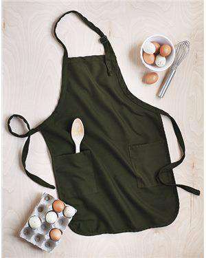 Brand: Q-Tees | Style: Q4350 | Product: Full-Length Apron with Pockets