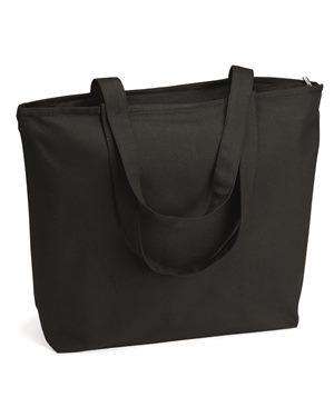 Brand: Q-Tees | Style: Q611 | Product: 24.5L Canvas Zippered Tote