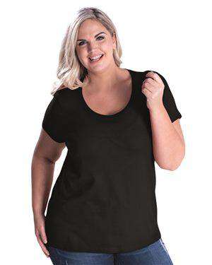 Brand: LAT | Style: 3804 | Product: Curvy Collection Women's Scoop Neck Premium Jersey Tee