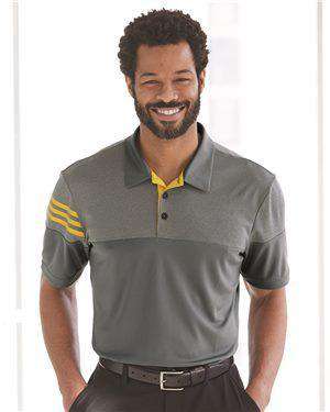 Brand: Adidas | Style: A213 | Product: Heather 3-Stripes Block Sport Shirt