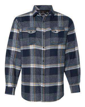 Burnside Men's Long Sleeve Snaps Plaid Flannel Shirt - 8219