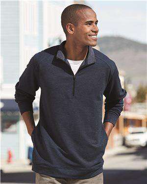 Brand: J. America | Style: 8434 | Product: Omega Stretch Terry Quarter-Zip Pullover