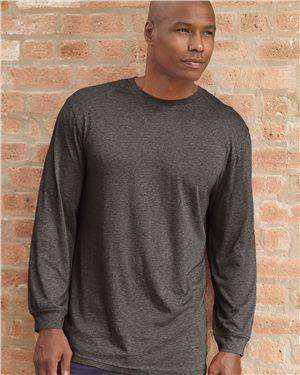 Brand: Badger | Style: 4944 | Product: Triblend Performance Long Sleeve T-Shirt