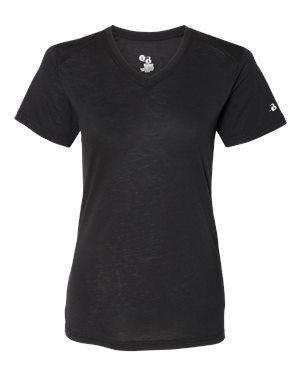 Badger Sport Women's Tri-Blend V-Neck T-Shirt - 4962