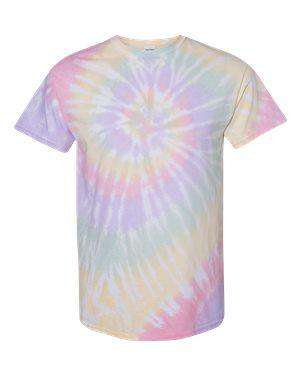 Dyenomite Men's Multi-Color Spiral Tie-Dye T-Shirt - 200MS