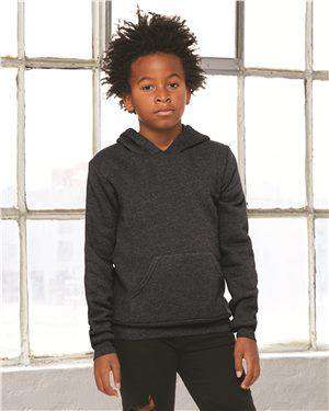 Brand: Bella + Canvas | Style: 3719Y | Product: Youth Sponge Fleece Hooded Sweatshirt