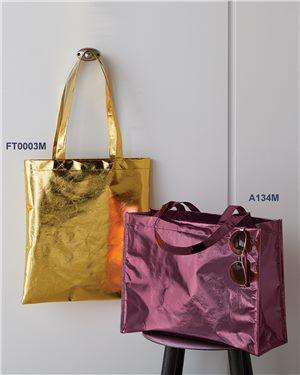 Brand: Liberty Bags | Style: FT003M | Product: Easy Print Metallic Tote Bag